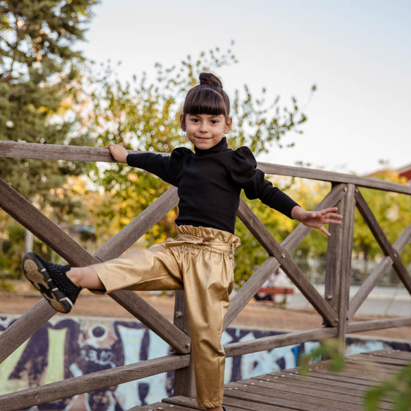 Παντελόνι Ψηλόμεσο Δερματίνη - κορίτσι, παιδικά ρούχα