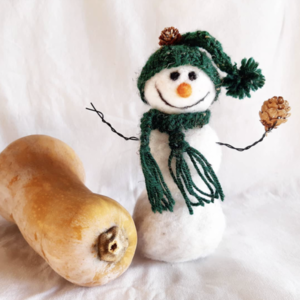 Χιονάνθρωπος - χειροποίητα, χριστουγεννιάτικο, διακοσμητικά, χιονάνθρωπος, στολίδι δέντρου, στολισμός τραπεζιού - 5
