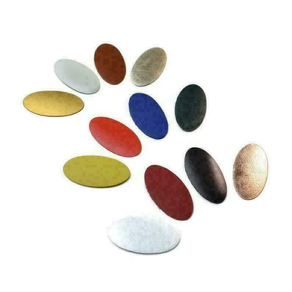 Δερμάτινο μοτίφ σε σχήμα οβάλ σε διάφορα χρώματα - υλικά κοσμημάτων