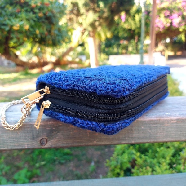 Blue Wallet - χειρός, πλεκτές τσάντες - 3