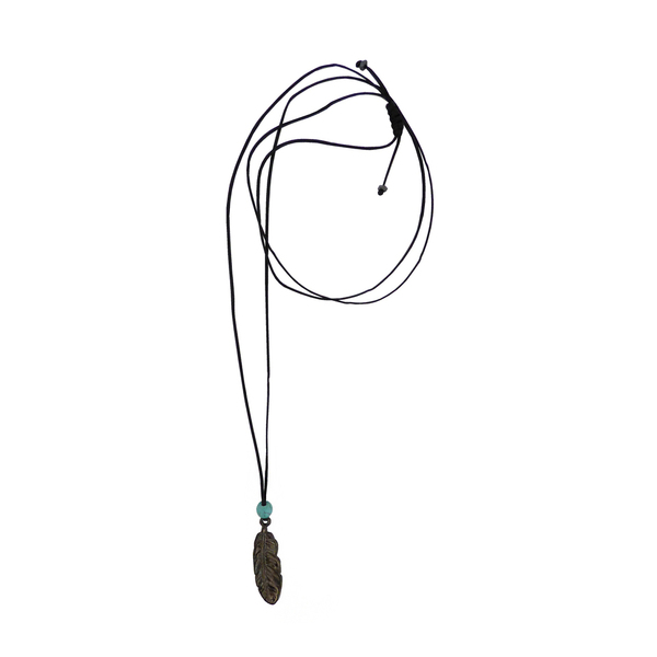 Ανδρικό μενταγιόν Wing gunmetal howlite turquoise - κολιέ, δώρα για άντρες - 2