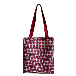 Πάνινη τσάντα με μικρό μοτίβο - ύφασμα, ώμου, μεγάλες