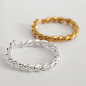 Baided Everyday Rings- Χειροποίητο Επίχρυσο Βεράκι από Ασήμι 925 - γυναικεία, επιχρυσωμένα, ασήμι 925, βεράκια, αυξομειούμενα - 3