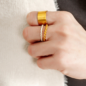 Baided Everyday Rings- Χειροποίητο Επίχρυσο Βεράκι από Ασήμι 925 - γυναικεία, επιχρυσωμένα, ασήμι 925, βεράκια, αυξομειούμενα - 2
