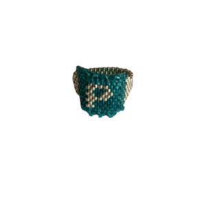 Δαχτυλίδι miyuki μονογράμματα - χάντρες, σταθερά, μεγάλα