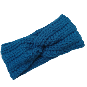 Πλεκτή Κορδέλα Μαλλιων Μπλε-Πετρολ! - headbands - 3