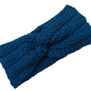 Πλεκτή Κορδέλα Μαλλιων Μπλε-Πετρολ! - headbands - 4