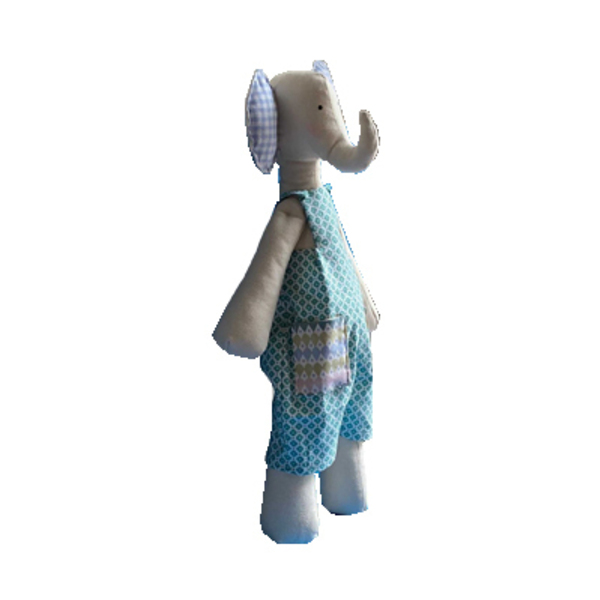 Χειροποίητη πάνινη κούκλα ελέφαντας - λούτρινα, ελεφαντάκι, για παιδιά, κούκλες - 5