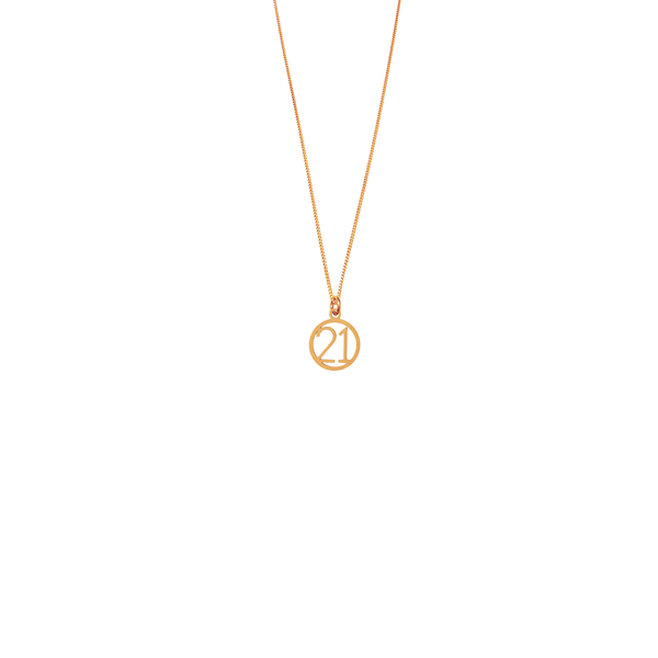 Χειροποίητο κολιέ «gold plated 2021 charm» - charms, επιχρυσωμένα, ασήμι 925