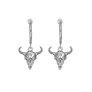 Bull Skull μικρά Κρικάκια - κρίκοι, μικρά, boho, faux bijoux, φθηνά