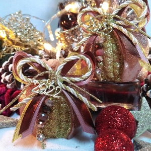 Γούρι 2024 αρωματικό κερί ρόδι ροζχρυσό-χρυσό 6×6cm - γούρι, ρόδι, χριστουγεννιάτικα δώρα, γούρια, πρωτοχρονιά, κεριά & κηροπήγια - 3