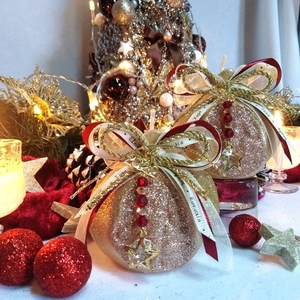 Γούρι 2024 αρωματικό κερί ρόδι μεγάλο χρυσό-ροζ χρυσό 8,5*7,5cm - γούρι, ρόδι, χριστουγεννιάτικα δώρα, γούρια, πρωτοχρονιά, κεριά & κηροπήγια - 2