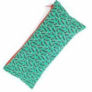 Pouch-κασετίνα Green 10x22 cm - ύφασμα, κασετίνες, αδιάβροχο, καλλυντικών, ταξιδίου