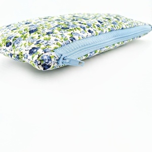 Pouch-κασετίνα Blue Levanda - ύφασμα, κασετίνες, αδιάβροχο, καλλυντικών, ταξιδίου - 2