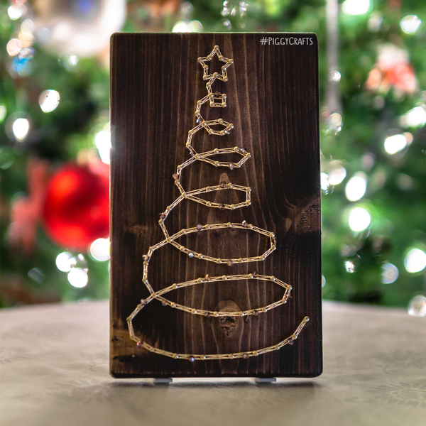 Ξύλινο Χριστουγεννιάτικο δεντράκι "Gold" 20x12cm - ξύλο, χρυσό, χριστουγεννιάτικο, χριστούγεννα, χριστουγεννιάτικα δώρα - 2