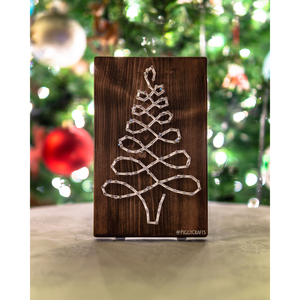 Ξύλινο Χριστουγεννιάτικο δεντράκι "Grey" 20x12cm - ξύλο, χριστουγεννιάτικο, χριστουγεννιάτικα δώρα, δέντρο - 2