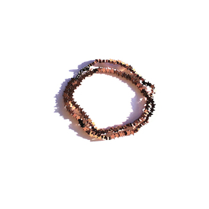 Χειροποίητο βραχιόλι «bronze star charm» - ημιπολύτιμες πέτρες, επιχρυσωμένα, χεριού