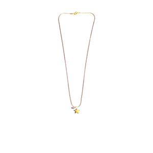 Χειροποίητο κολιέ με αστέρι «yellow gold star charm with pearl» - ασήμι, charms, επιχρυσωμένα, ασήμι 925 - 3