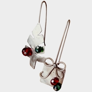 Σκουλαρίκια γιορτινά - ιδιαίτερο, δώρο, χριστουγεννιάτικο, χριστουγεννιάτικο δέντρο, κρεμαστά