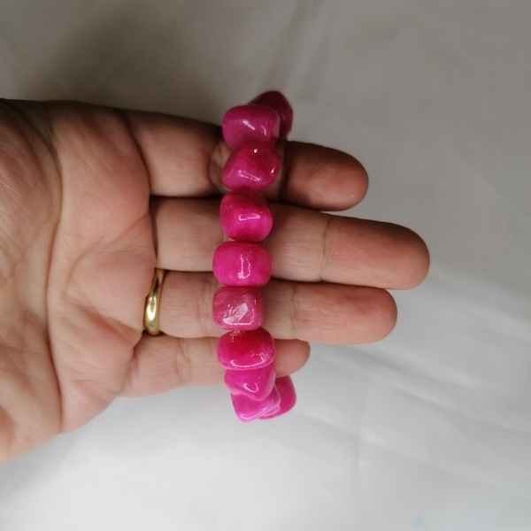 Ελαστικό Χειροποίητο βραχιόλι με νεφριτης χάντρες - χάντρες, χεριού, αυξομειούμενα - 3