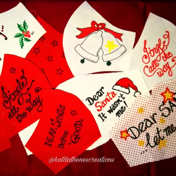 Dear Santa define Good! Ζωγραφισμένη μάσκα - ζωγραφισμένα στο χέρι, γυναικεία, χριστουγεννιάτικα δώρα - 2