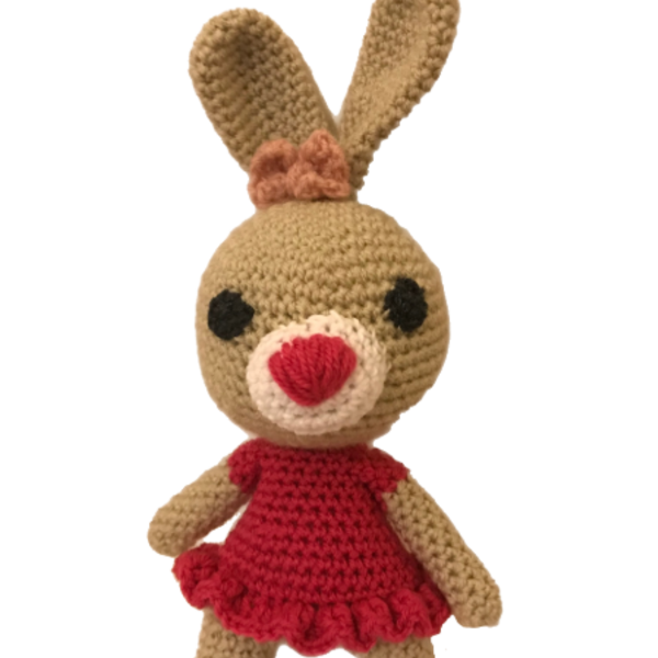 Miss Bunny - βελονάκι, λούτρινα, amigurumi, κουνελάκι