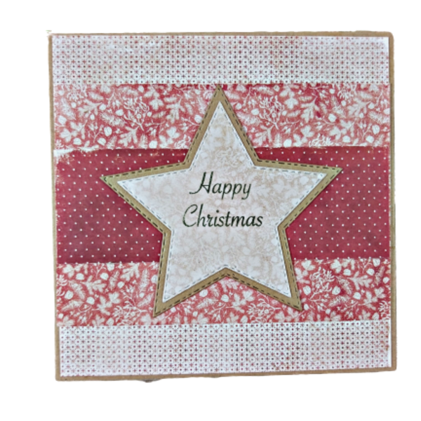 Χριστουγεννιάτικη ευχετήρια κάρτα με αστεράκι - χειροποίητα, χριστούγεννα, χριστουγεννιάτικα δώρα, ευχετήριες κάρτες