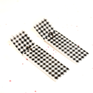 Statement Σκουλαρίκια "Plaid I" - statement, πηλός, γεωμετρικά σχέδια, μακριά, κρεμαστά - 3