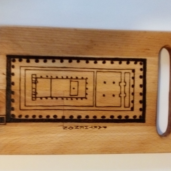 Χειροποίητο Ξύλο Κοπής με αρχαίο ελληνικό μοτίβο-θέμα - ξύλο, χειροποίητα, ξύλα κοπής, είδη σερβιρίσματος - 2