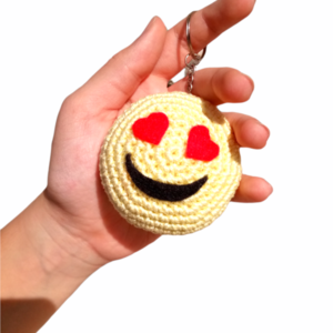 Πλεκτό μπρελόκ φατσούλα emoji - δώρα για παιδιά, πλεκτά, σπιτιού