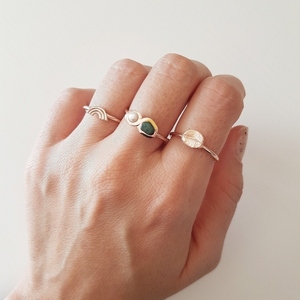 Δαχτυλίδι Ουράνιο Τοξο απο Ασήμι 925, Rainbow Ring, Positive Vibes Ring, Pride Ring - ασήμι, επιχρυσωμένα, βεράκια, μικρά, σταθερά - 3