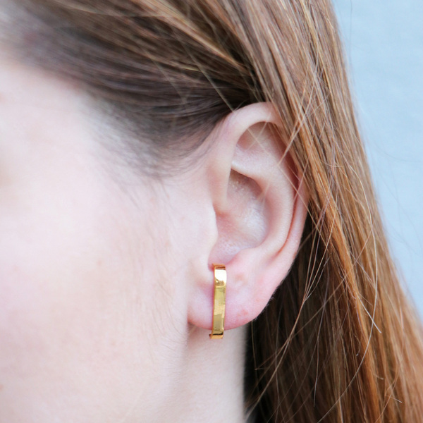 Ear Cuffs απο επιχρυσωμένο Ασήμι | Μinmal | Modern | Edgy - ασήμι, μοντέρνο, επιχρυσωμένα, καρφωτά, ear cuffs