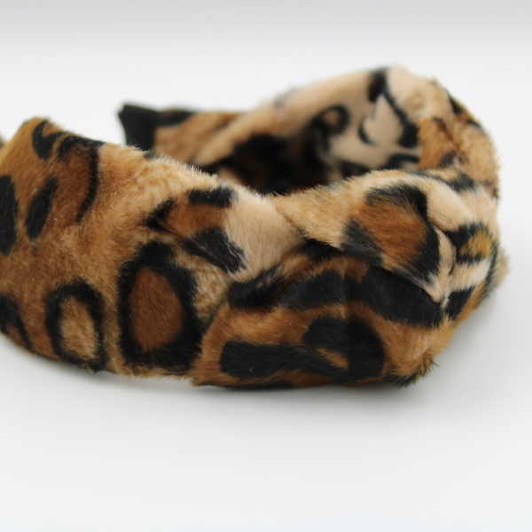 Γούνινο Leopard Headband - animal print, στέκες - 2
