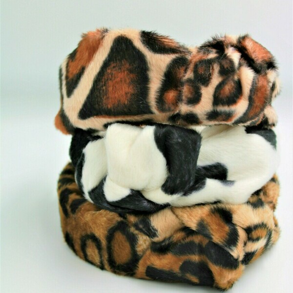 Γούνινο Leopard Headband - animal print, στέκες - 4