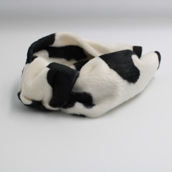 Γούνινο Cow Headband - animal print, στέκες