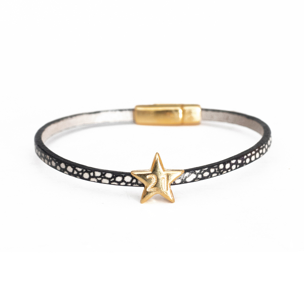 Βραχιόλι Γούρι '21 Επίχρυσο "Lucky Star" - charms, επιχρυσωμένα, αστέρι, σταθερά, γούρια - 2
