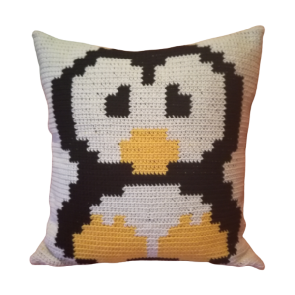 Διακοσμητική μαξιλαροθήκη "πιγκουίνος" - μαξιλάρια