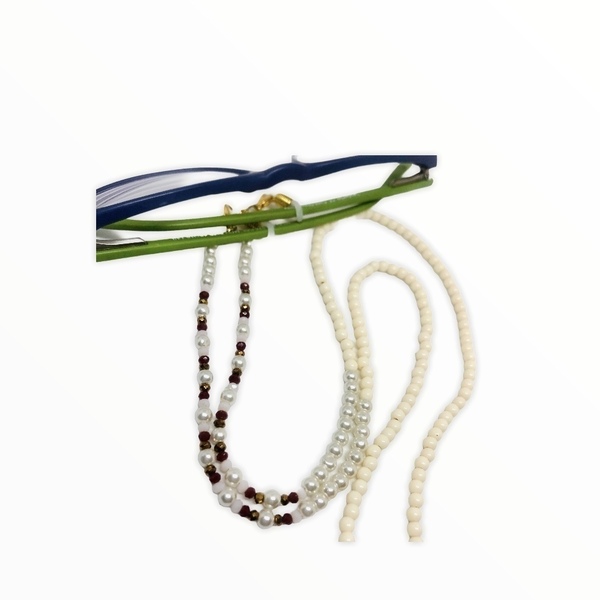 Αλυσίδα για γυαλιά με χάντρες και πέρλες - χάντρες, πέρλες, κορδόνια γυαλιών - 4