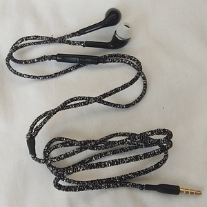ακουστικά μαύρα ασημί μεταλλιζέ λούρεξ - 3