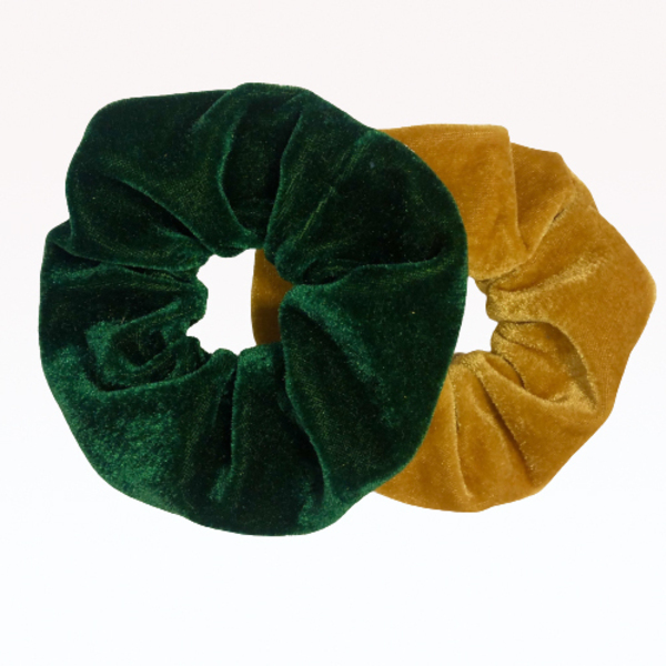 Set Scrunchies σε δυο χειμερινά χρώματα χρώματα - γυναικεία, βελούδο, set, λαστιχάκια μαλλιών