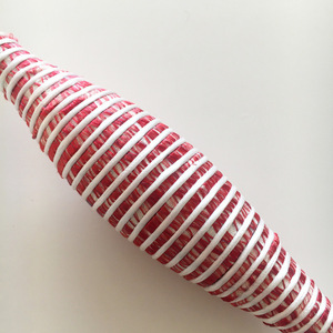Μοναδικο χειροποίητο Χριστουγεννιάτικο στολίδι με μετάξι και βαμβάκι. Λευκό κόκκινο με Λευκό. - χειροποίητα, χριστουγεννιάτικα δώρα, στολίδια - 2