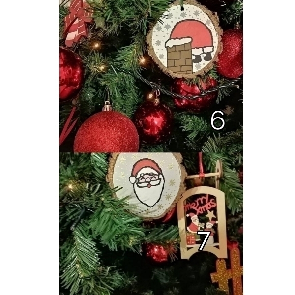 Χριστουγεννιάτικα χειροποίητα ξύλινα στολίδια - ξύλο, χριστουγεννιάτικα δώρα, στολίδια - 4