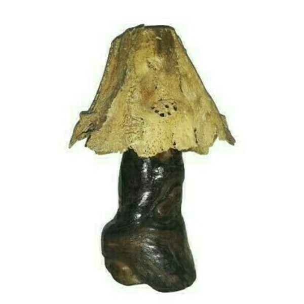 Πορτατίφ Ξύλινο με Καπέλο από Αποξηραμένο Φύλλο Φραγκοσυκιάς - ξύλο, πορτατίφ, διακόσμηση
