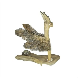Πρωτότυπο Επιτραπέζιο Διακοσμητικό Κηροπήγιο ''Άγριο Πουλί'' με Ρεσώ - ξύλο, ρεσώ & κηροπήγια, διακοσμητικά