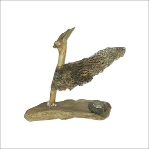 Πρωτότυπο Επιτραπέζιο Διακοσμητικό Κηροπήγιο ''Άγριο Πουλί'' με Ρεσώ - ξύλο, ρεσώ & κηροπήγια, διακοσμητικά - 2
