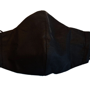 Μάσκα υφασμάτινη μαύρη- Με θήκη μπρελόκ - βαμβάκι, γυναικεία, ανδρικά, μάσκες προσώπου - 3