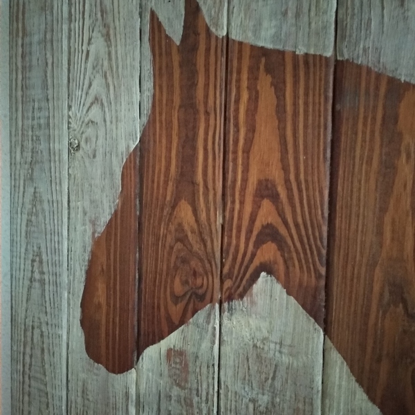 Ξύλινο διακοσμητικό τοίχου , φιγούρα αλόγου - διακοσμητικά - 3
