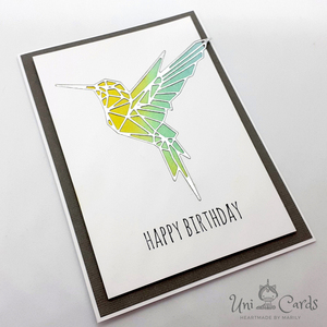 Ευχετήρια κάρτα - Hummingbird - πουλάκια, γενέθλια, δώρα γενεθλίων - 2