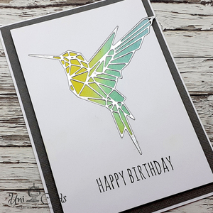 Ευχετήρια κάρτα - Hummingbird - πουλάκια, γενέθλια, δώρα γενεθλίων - 4