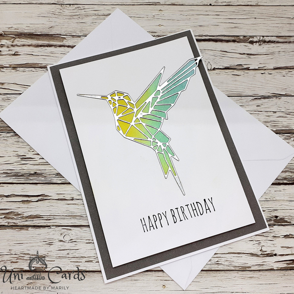 Ευχετήρια κάρτα - Hummingbird - πουλάκια, γενέθλια, δώρα γενεθλίων - 5